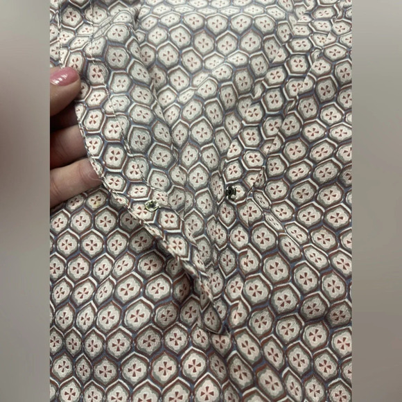 Joie Tashi 100% Silk Printed Powder Pink Short Sleeve Blouse Women’s Size Medium - Picture 5 of 9